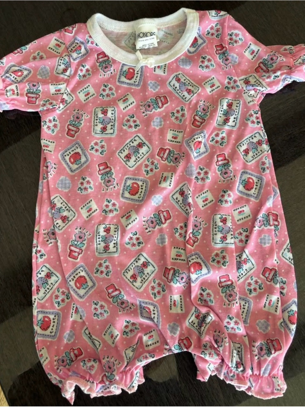 Vintage garden print romper